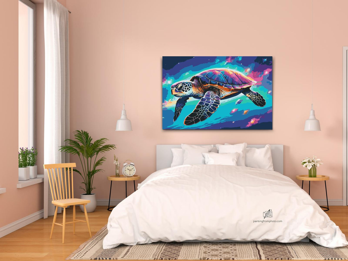 Paint by number - Regnbueskildpadde
