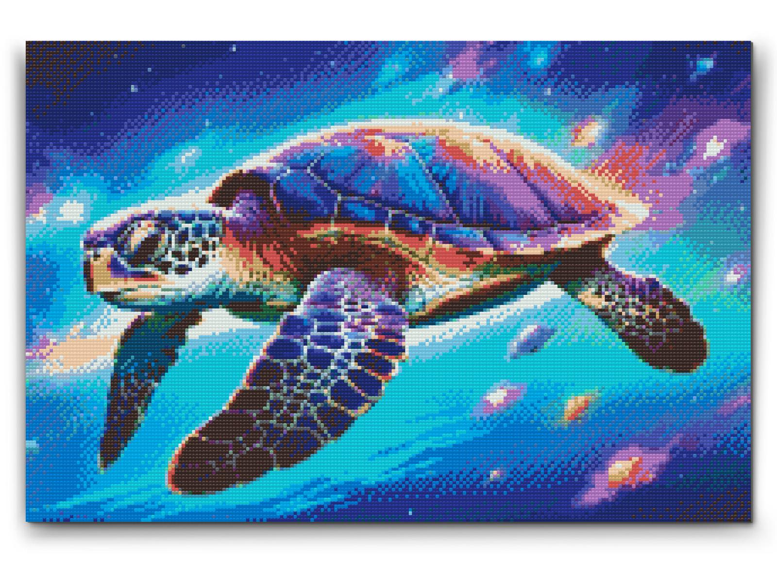 Diamond Paint - Regnbueskildpadde