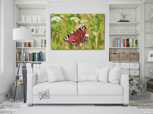 Paint by number - Sommerfugl i græsset