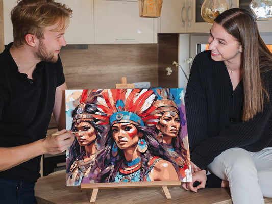 Paint by number - Tre smukke indiske kvinder