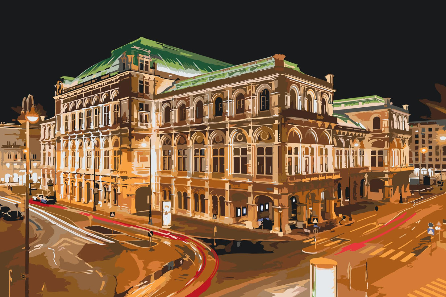 Paint by number - Nat på Wiener Staatsoper