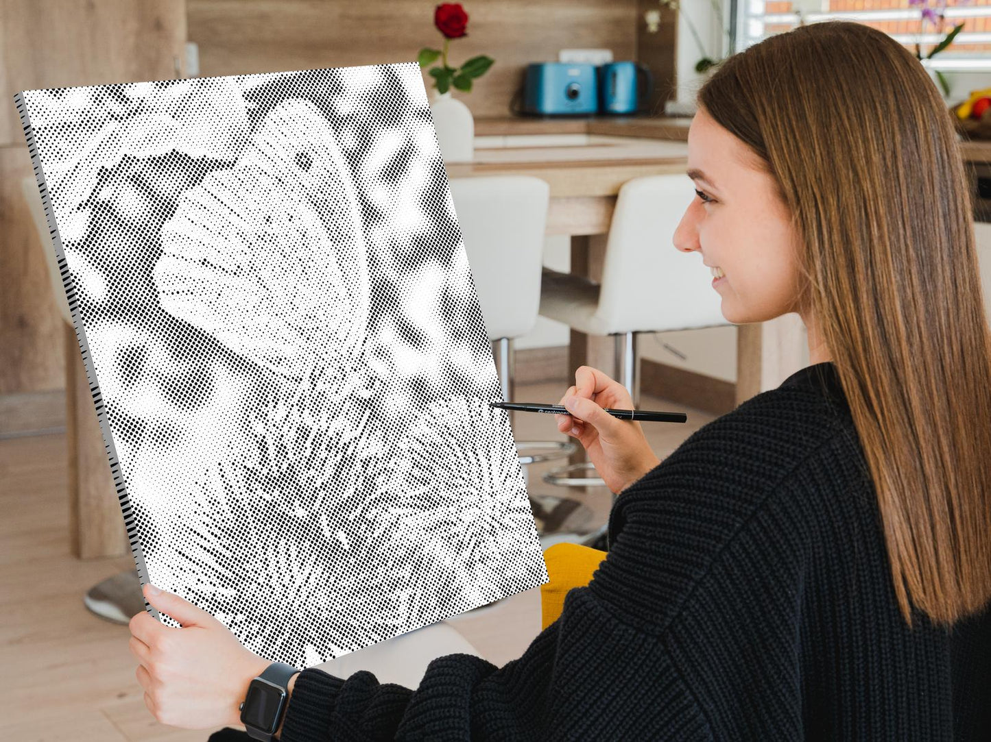 Dotting - Sommerfugl, der sidder på en blomst
