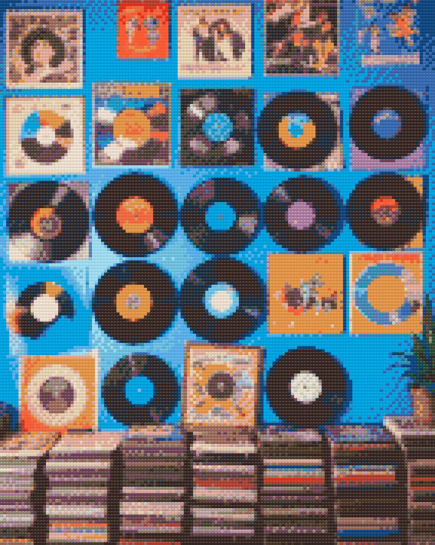 Diamond Paint - Vinylplader på væggen