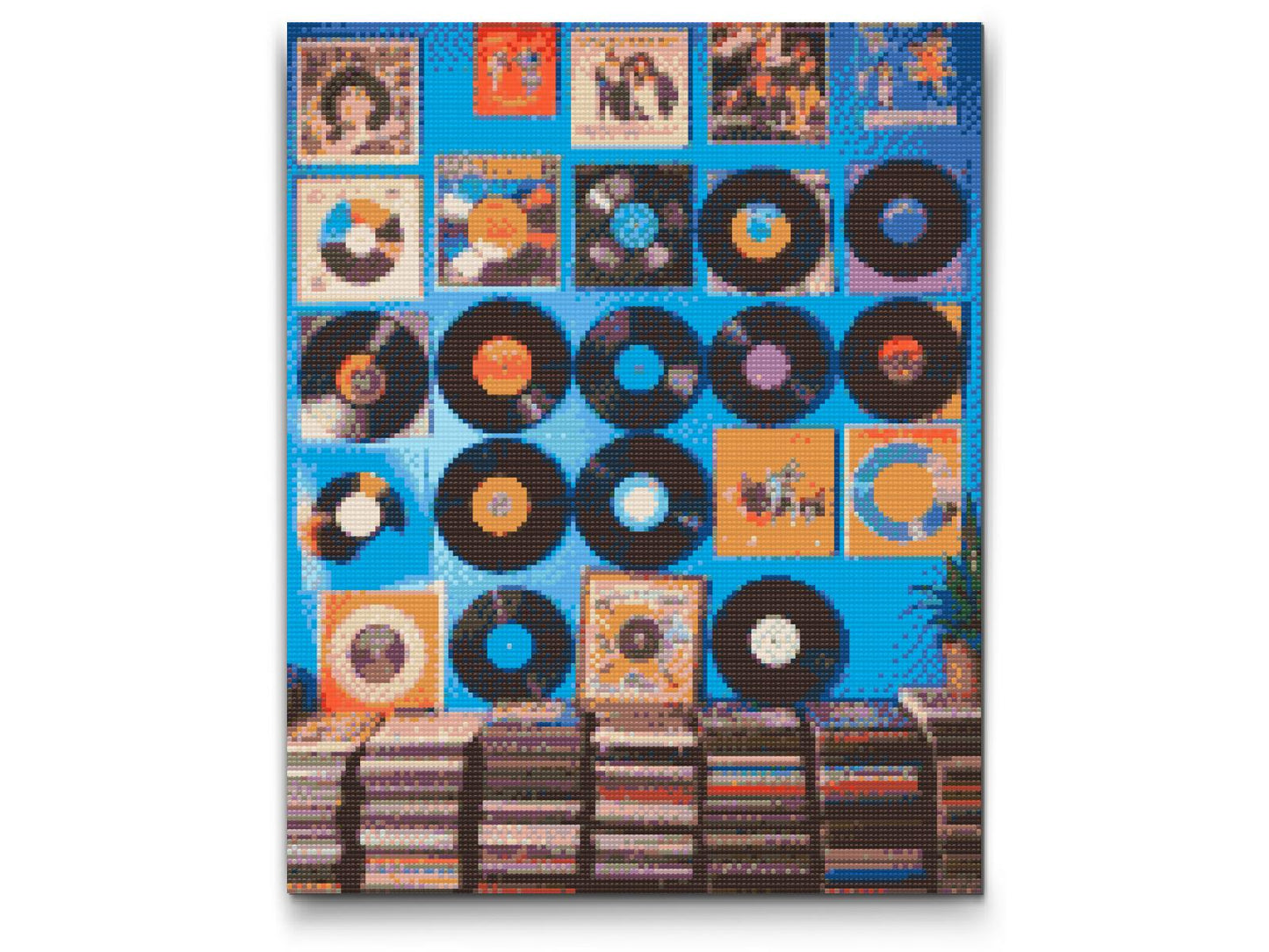 Diamond Paint - Vinylplader på væggen