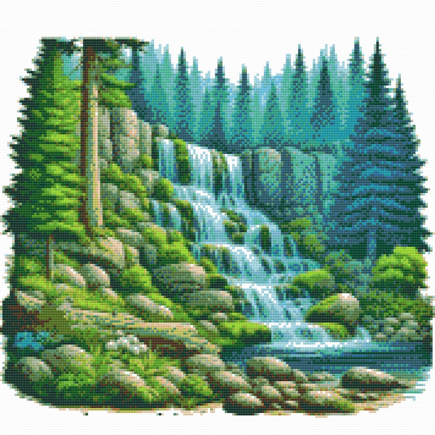 Diamond Paint - Vandfald i naturen 3