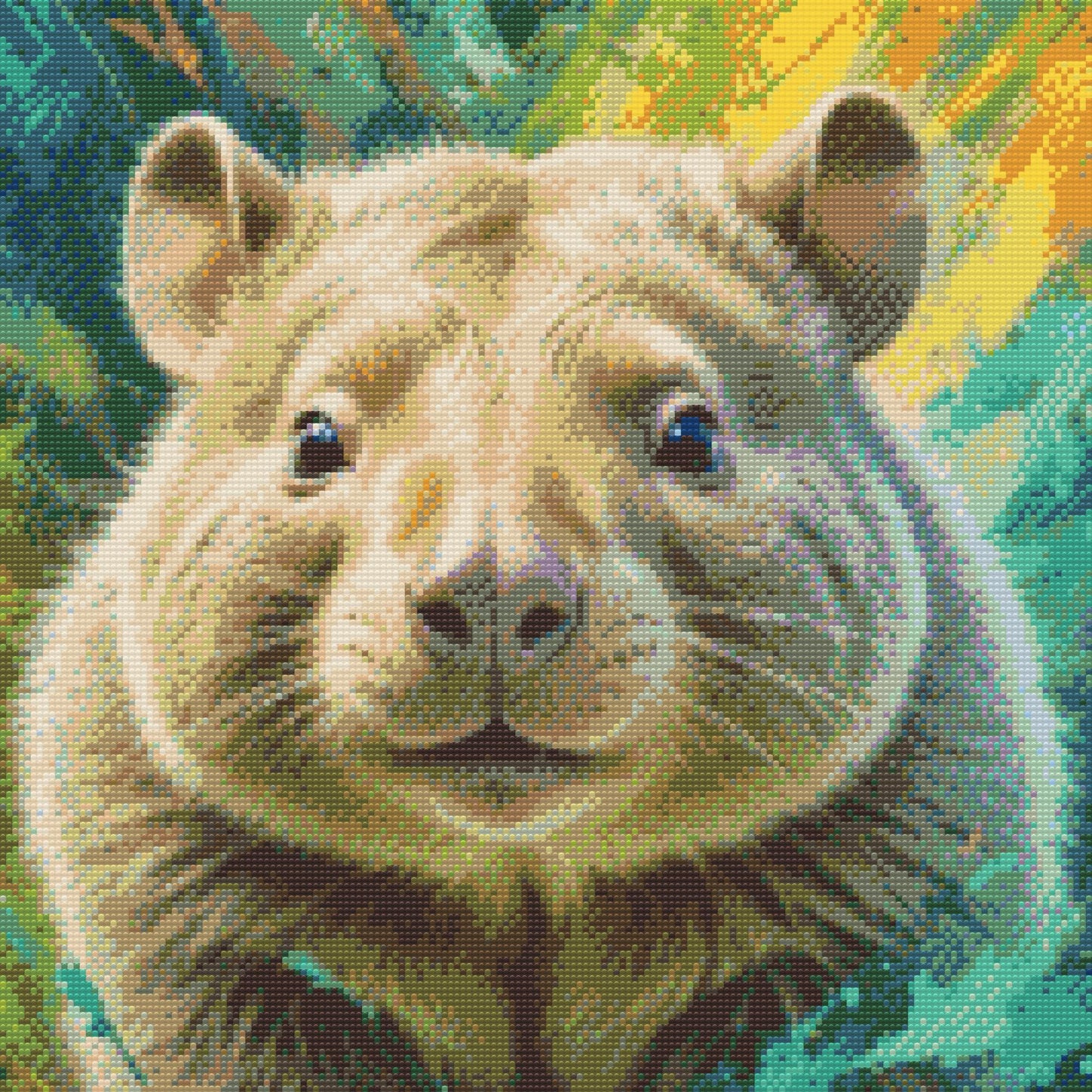 Diamond Paint - Wombat i nuancer af dæmpet grøn