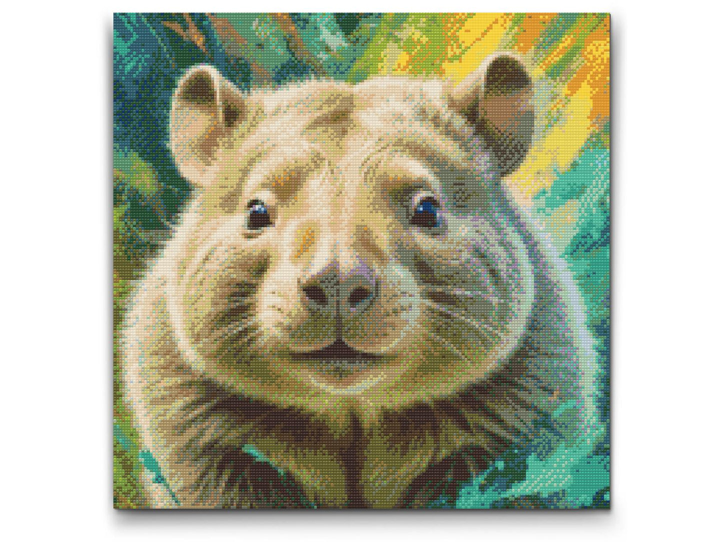 Diamond Paint - Wombat i nuancer af dæmpet grøn