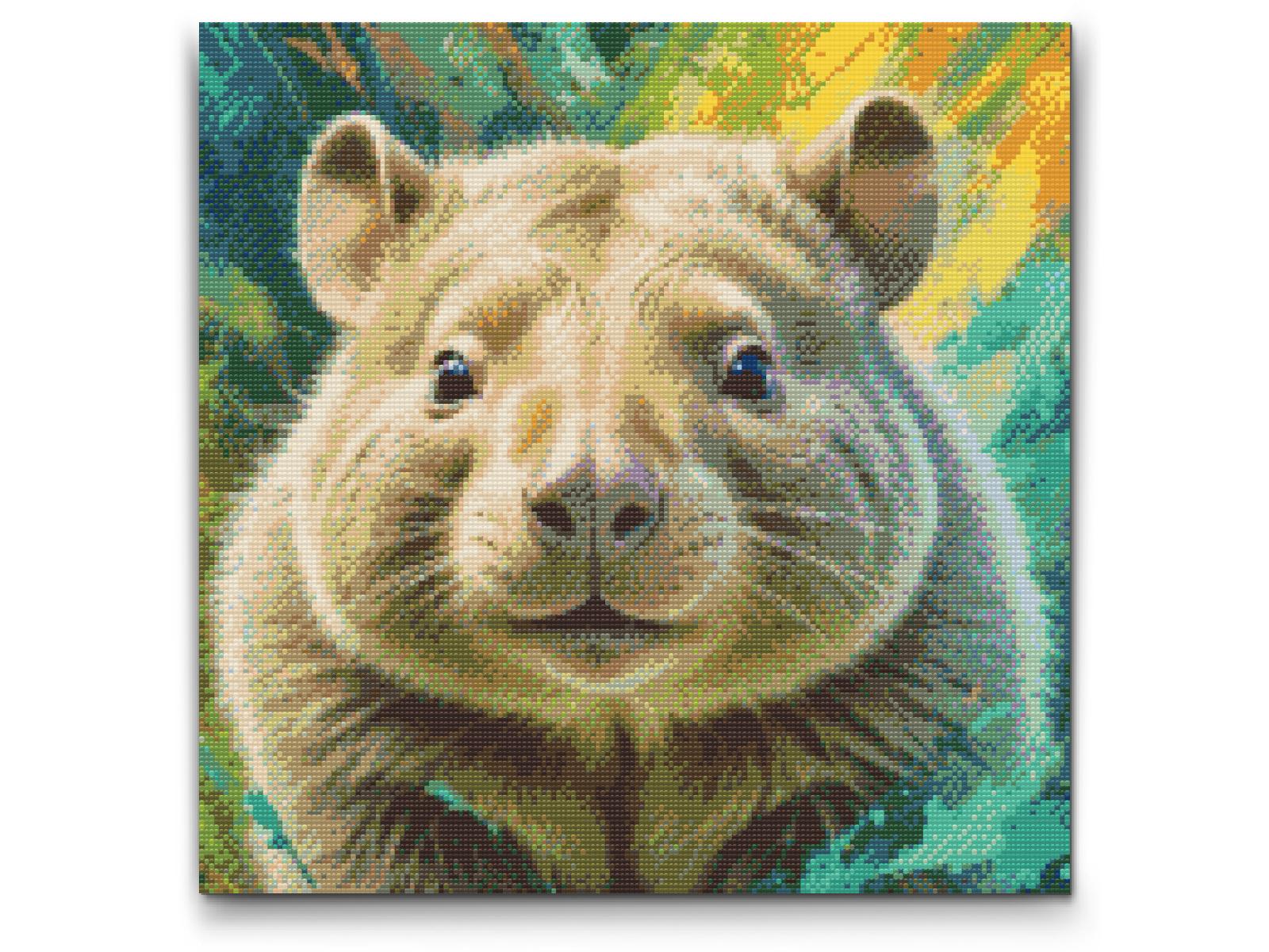 Diamond Paint - Wombat i nuancer af dæmpet grøn
