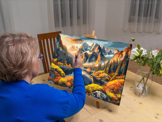 Paint by number - Farverigt efterår i bjergene