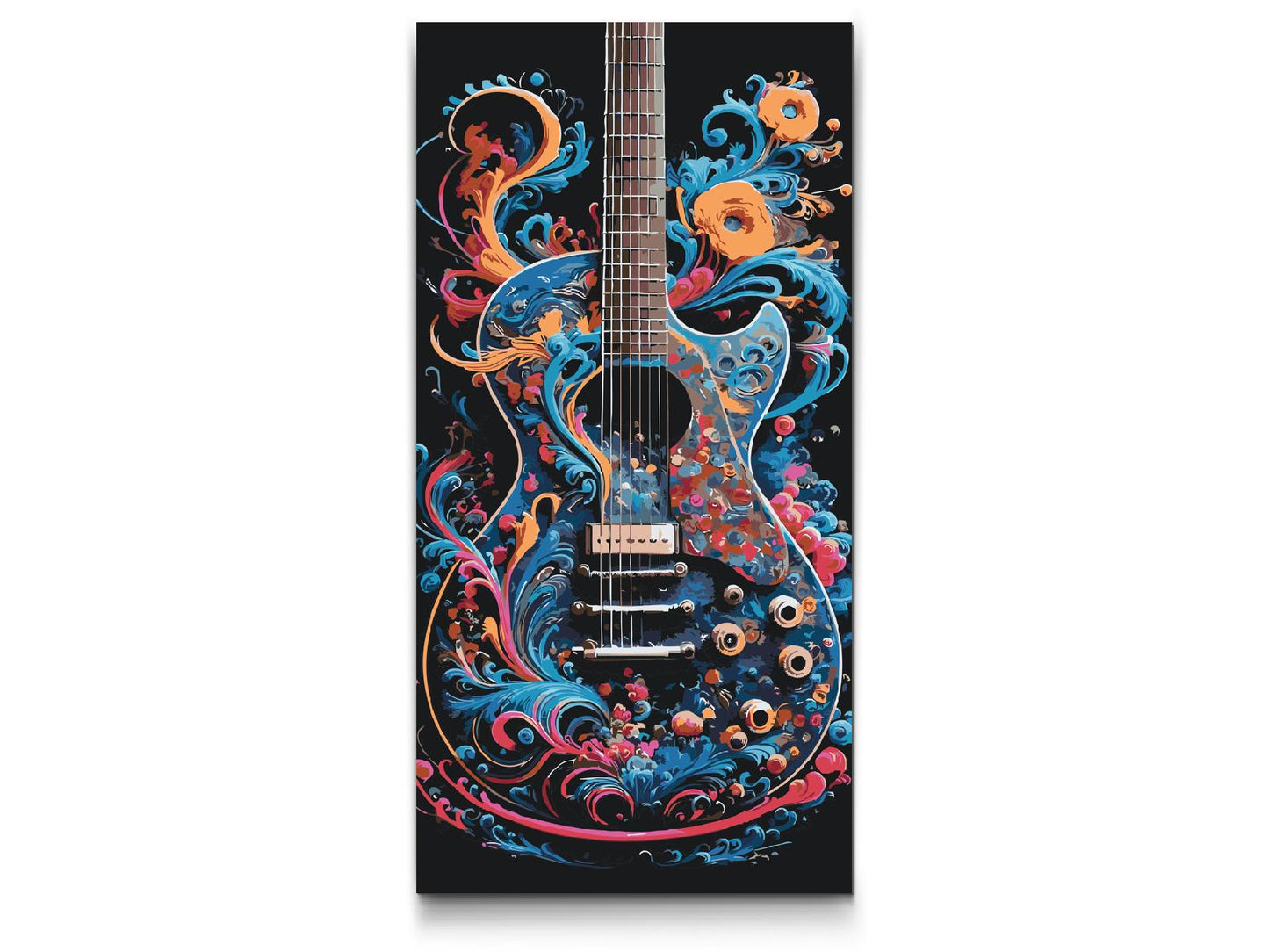 Paint by number - Farvet guitar
