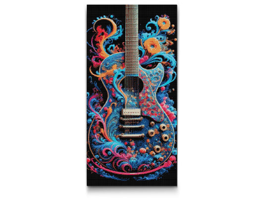 Diamond Paint - Farvet guitar