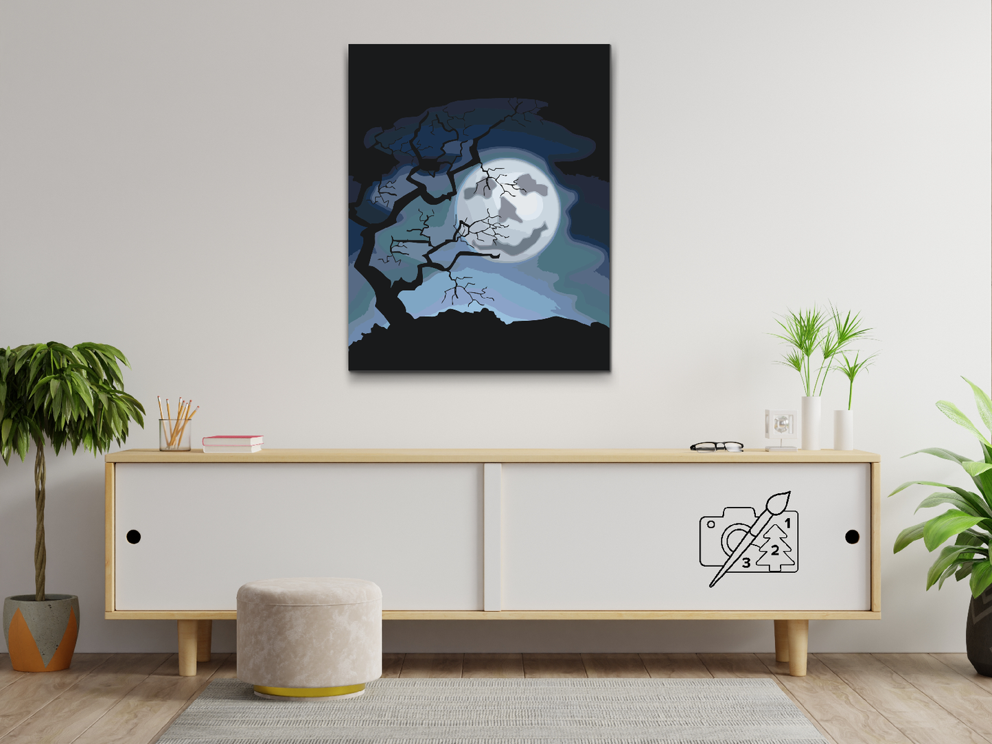 Paint by number - Spooky Moon
