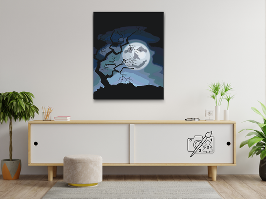 Paint by number - Spooky Moon