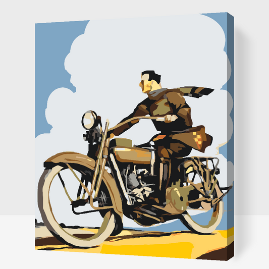 Paint by number - Retro Motorcyklist