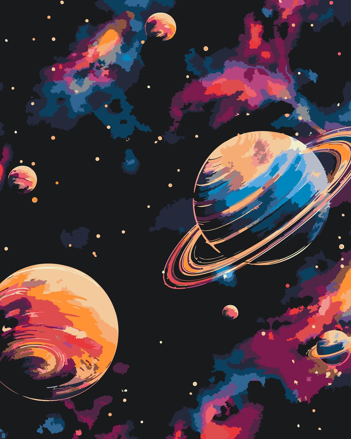 Paint by number - Solsystem 3