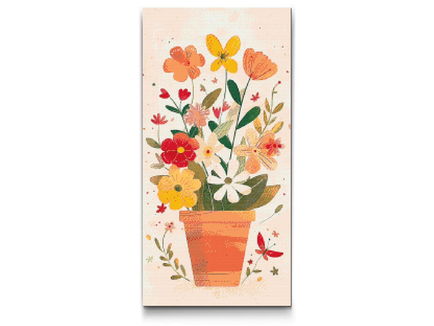 Diamond Paint - Forårsblomster i en potte