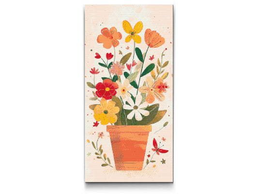 Diamond Paint - Forårsblomster i en potte