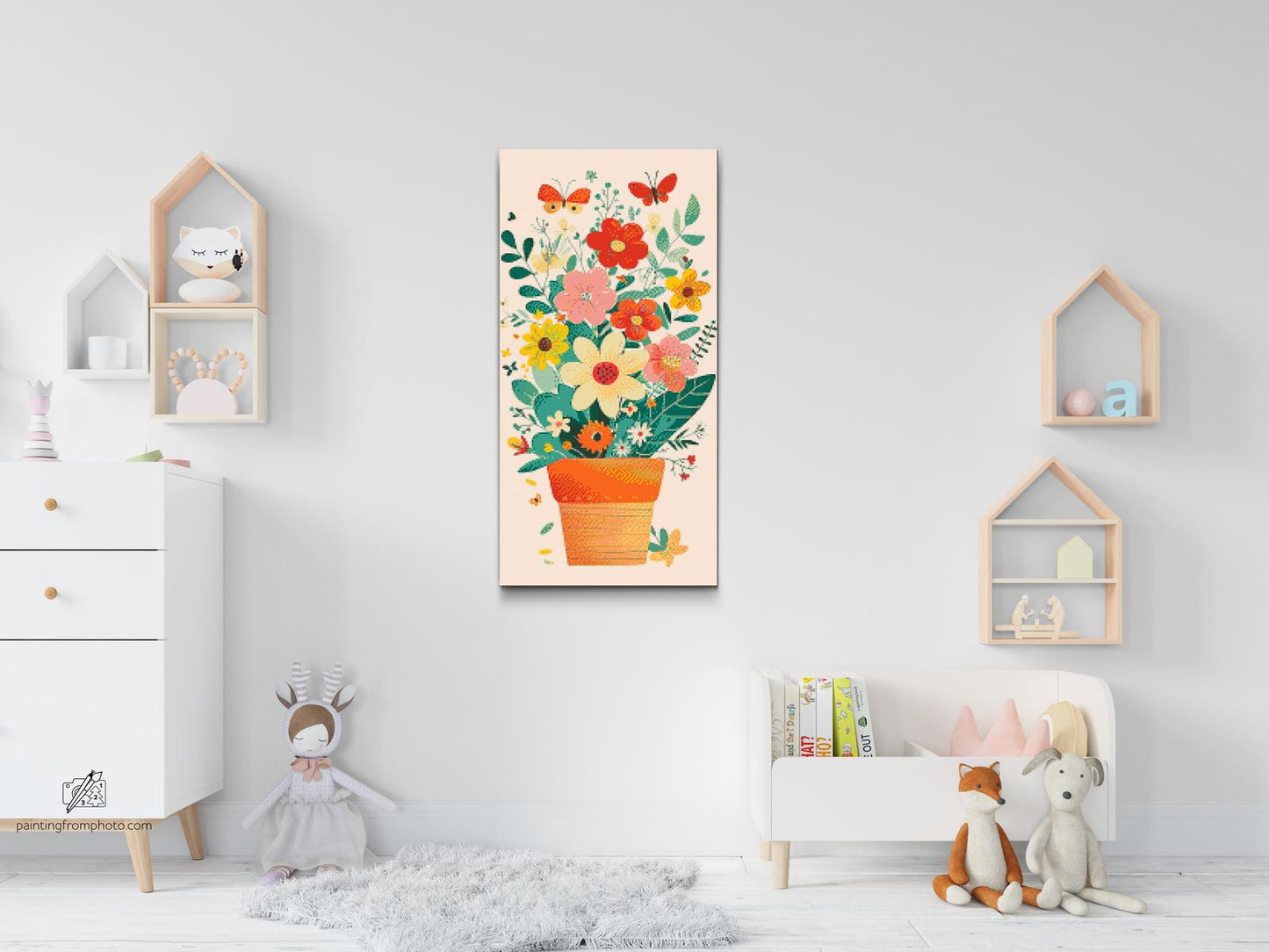 Diamond Paint - Forårsblomster i en potte 2