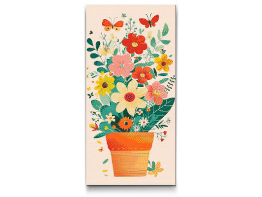 Diamond Paint - Forårsblomster i en potte 2