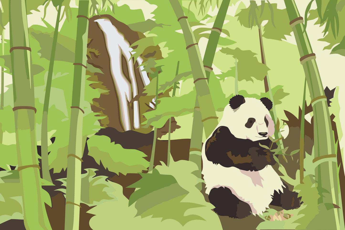 Paint by number - Panda i regnskoven
