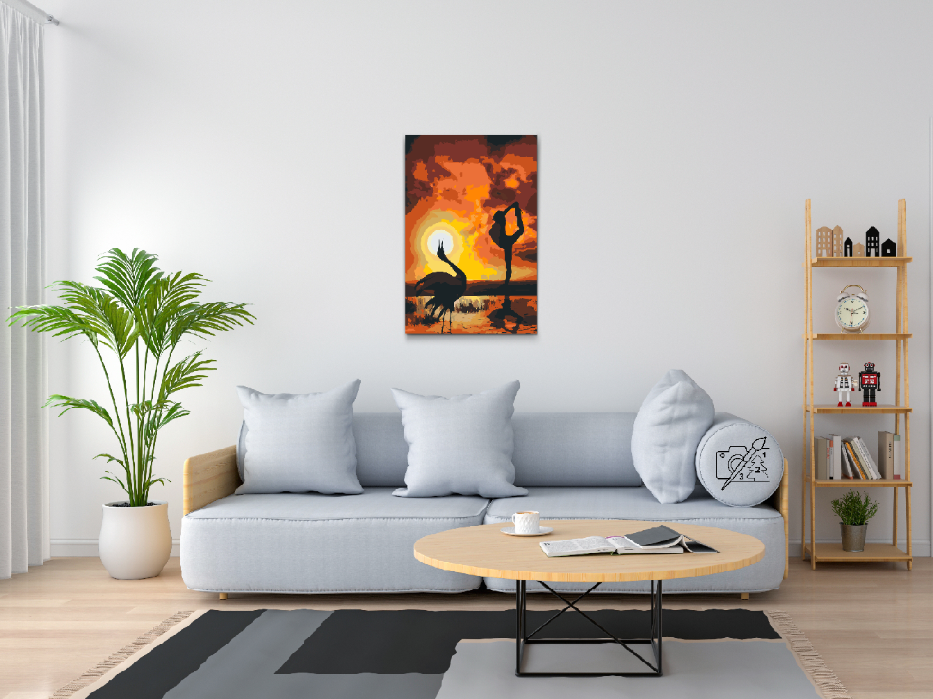 Paint by number - Dans ved solnedgangen