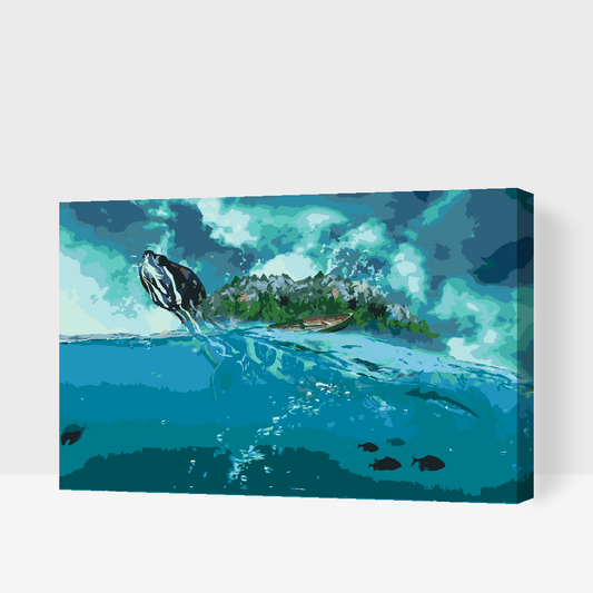 Paint by number - Øen på Skildpadderustningen