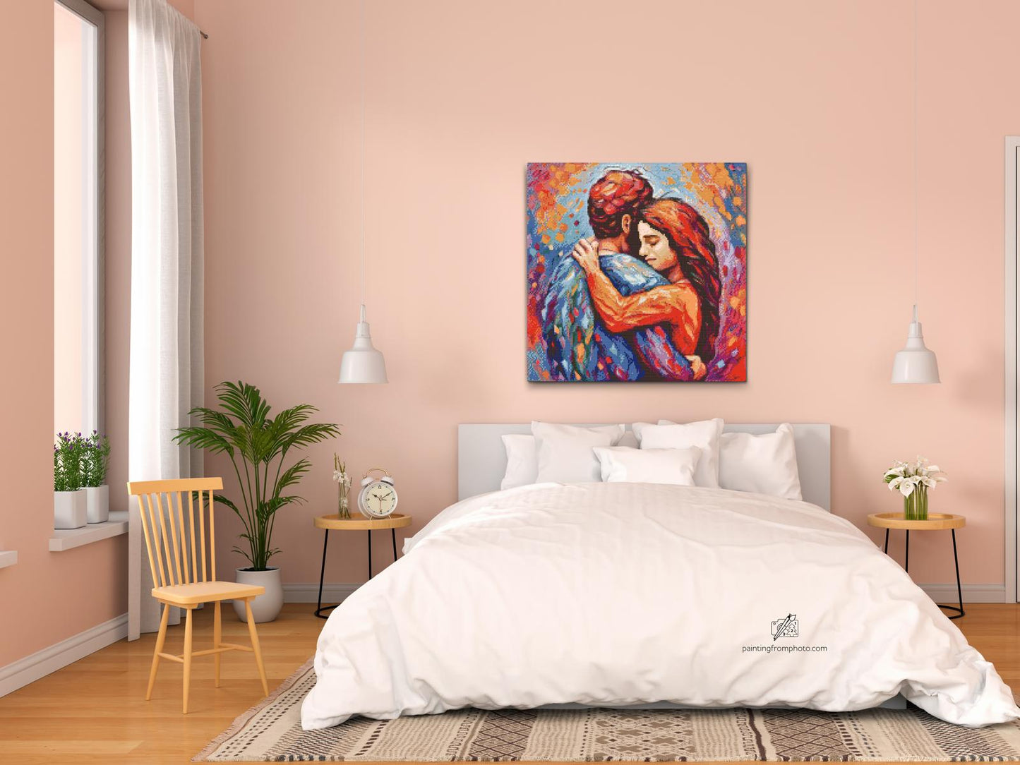 Diamond Paint - Elskere omfavner hinanden