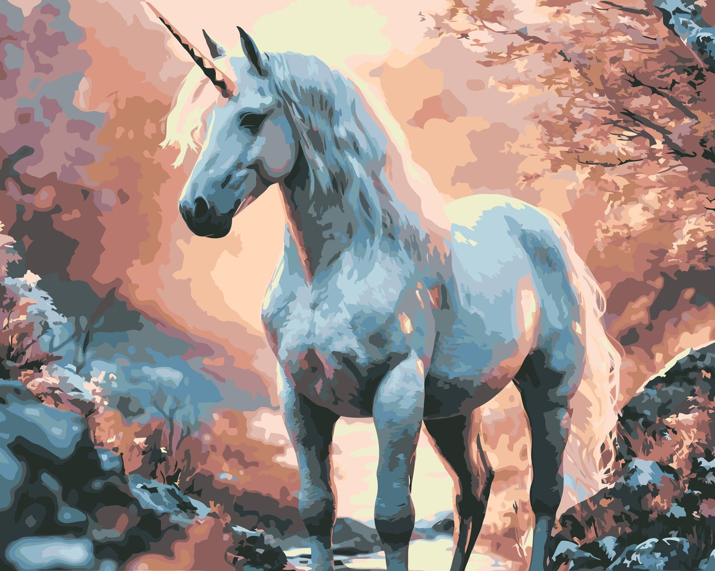 Paint by number - Majestæt enhjørning