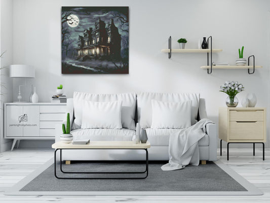 Diamond Paint - Midnats-Halloween-huset