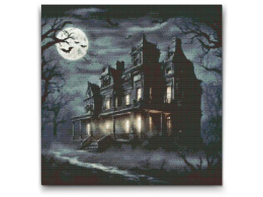 Diamond Paint - Midnats-Halloween-huset