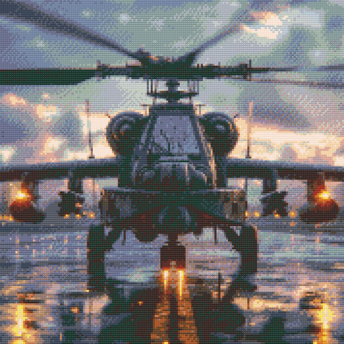 Diamond Paint - Militærhelikopter