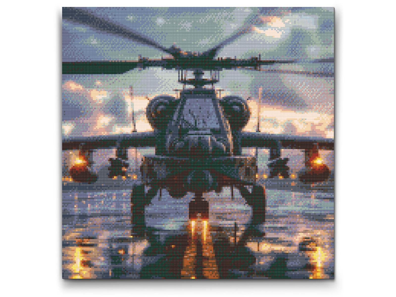 Diamond Paint - Militærhelikopter