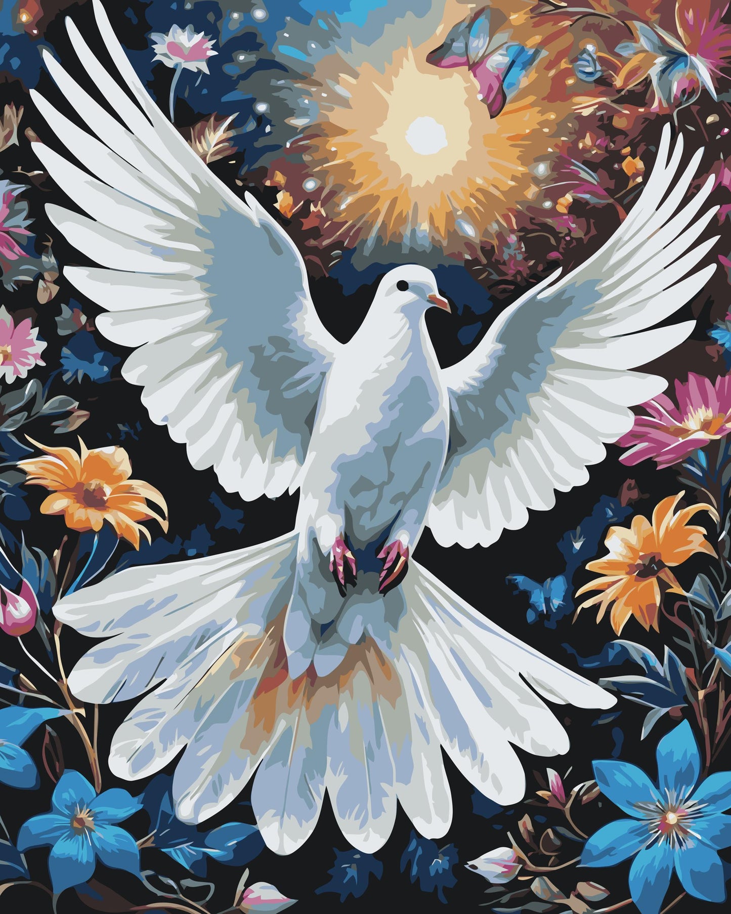 Paint by number - Due blandt blomster