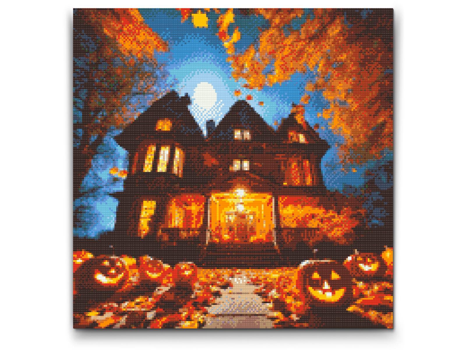 Diamond Paint - Halloween-huset under fuldmånen
