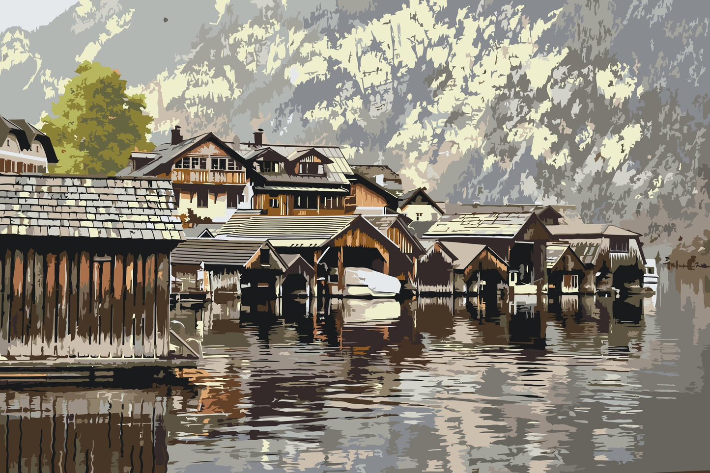Paint by number - Hallstatt, Østrig