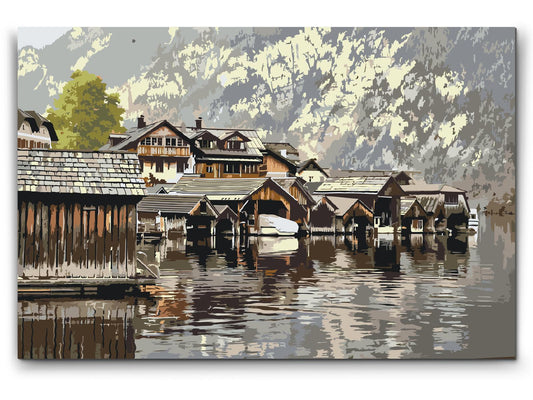 Paint by number - Hallstatt, Østrig
