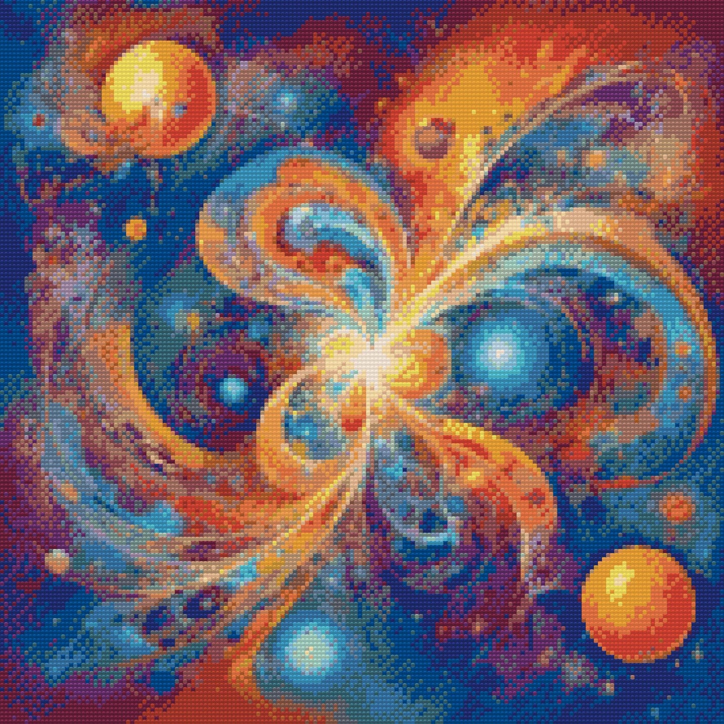 Diamond Paint - Kosmisk dans af sandformer