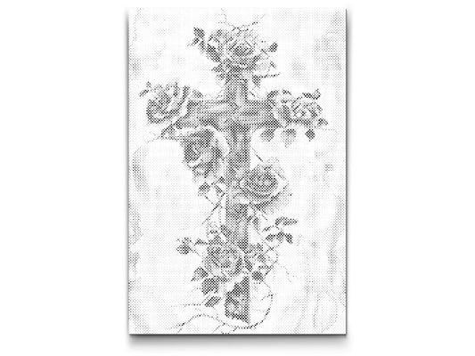 Dotting - Kors med blomster