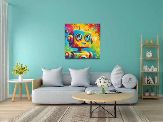 Diamond Paint - Sød robot i farver