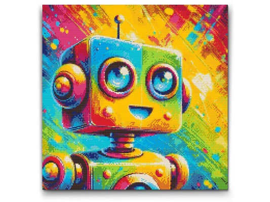 Diamond Paint - Sød robot i farver