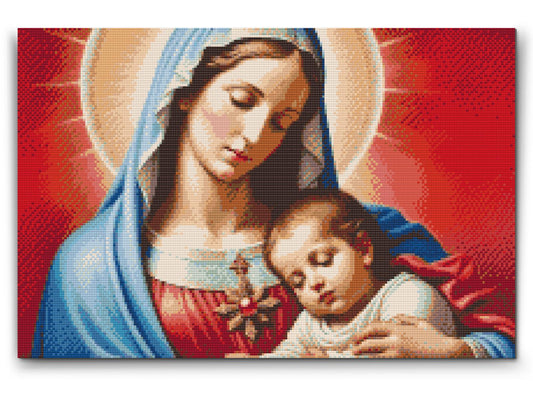 Diamond Paint - Jomfru Maria med barnet