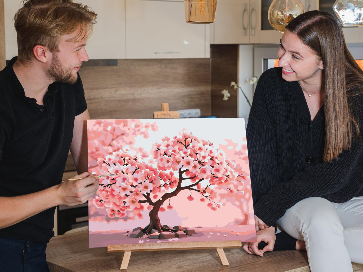 Paint by number - Blomstrende sakura-bonsai