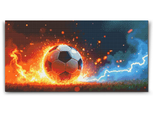 Diamond Paint - Dynamisk fodboldbold
