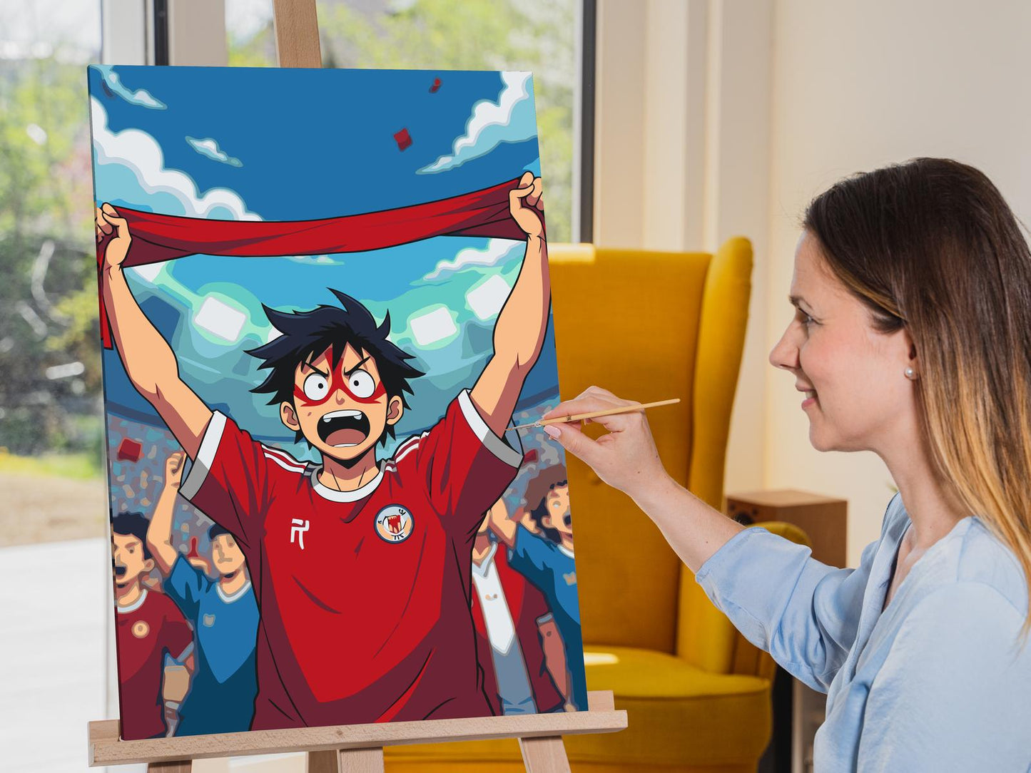 Paint by number - Fodboldfan