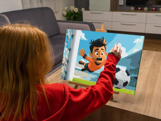 Paint by number - Fodboldmålmand målmand