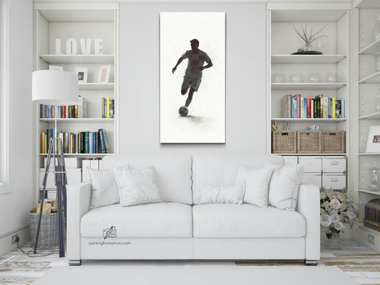 Diamond Paint - Silhuet af en fodboldspiller