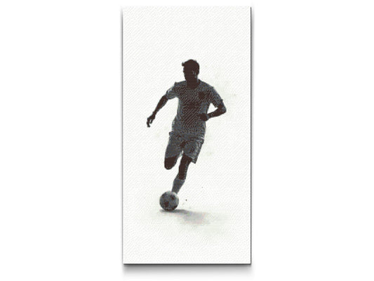 Diamond Paint - Silhuet af en fodboldspiller
