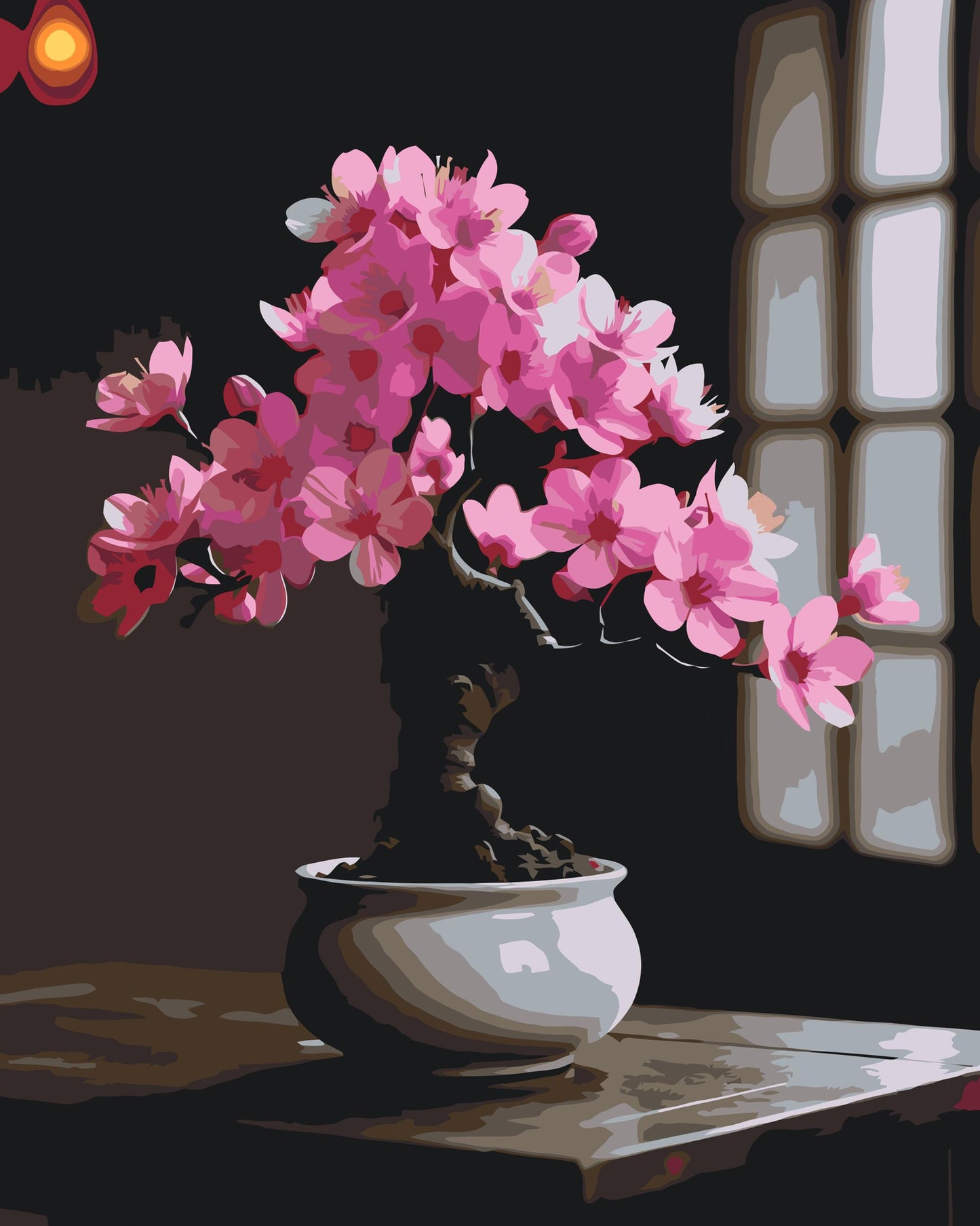 Paint by number - Sakura bonsai