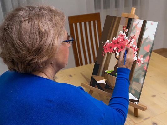 Paint by number - Sakura bonsai ved vinduet