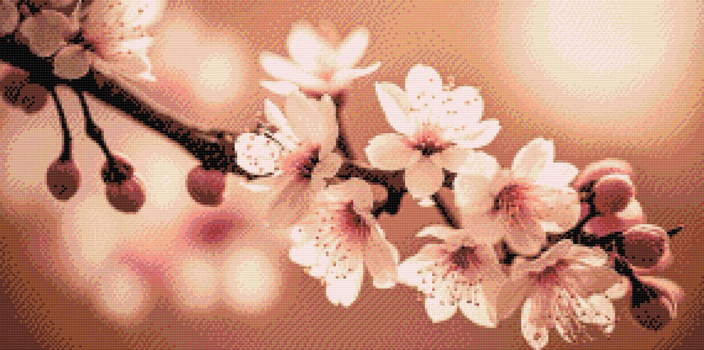 Diamond Paint - Forårsblomster af sakura